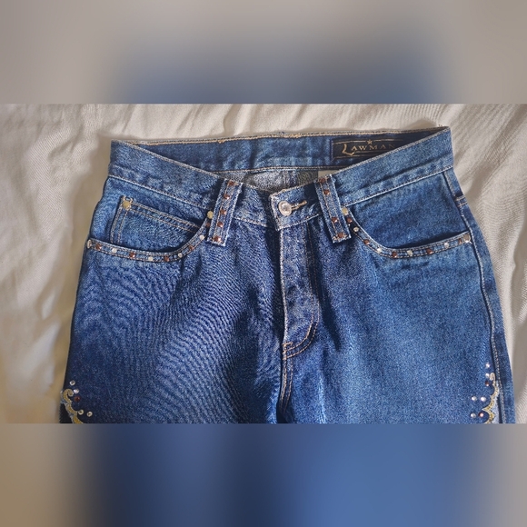 Lawman low rise cut out Blue Jeans - Picture 2 of 6